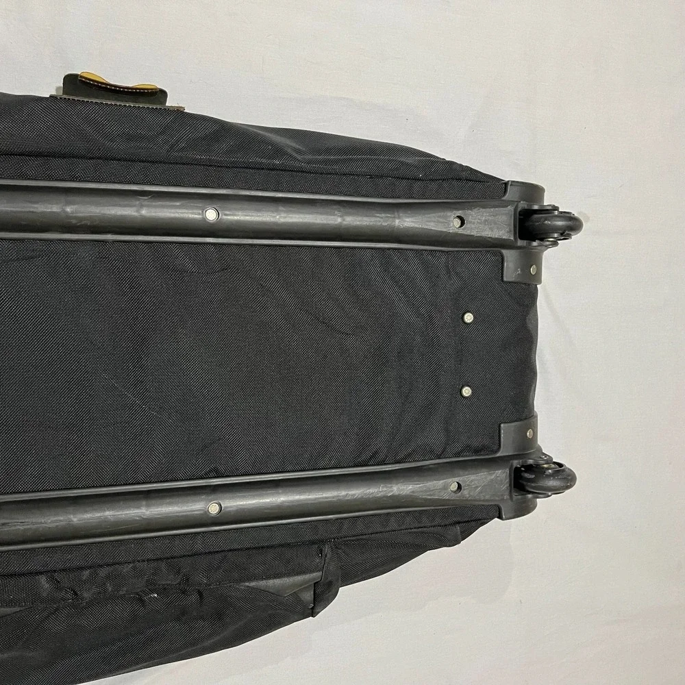 Jansport Black Heavy Duty Zipper Wheeled Utility Rolling Duffle Travel Bag XL